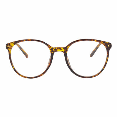 ARBUS - Round Horn Rimmed Blue Light Glasses Tortoise Shell Clear Lens