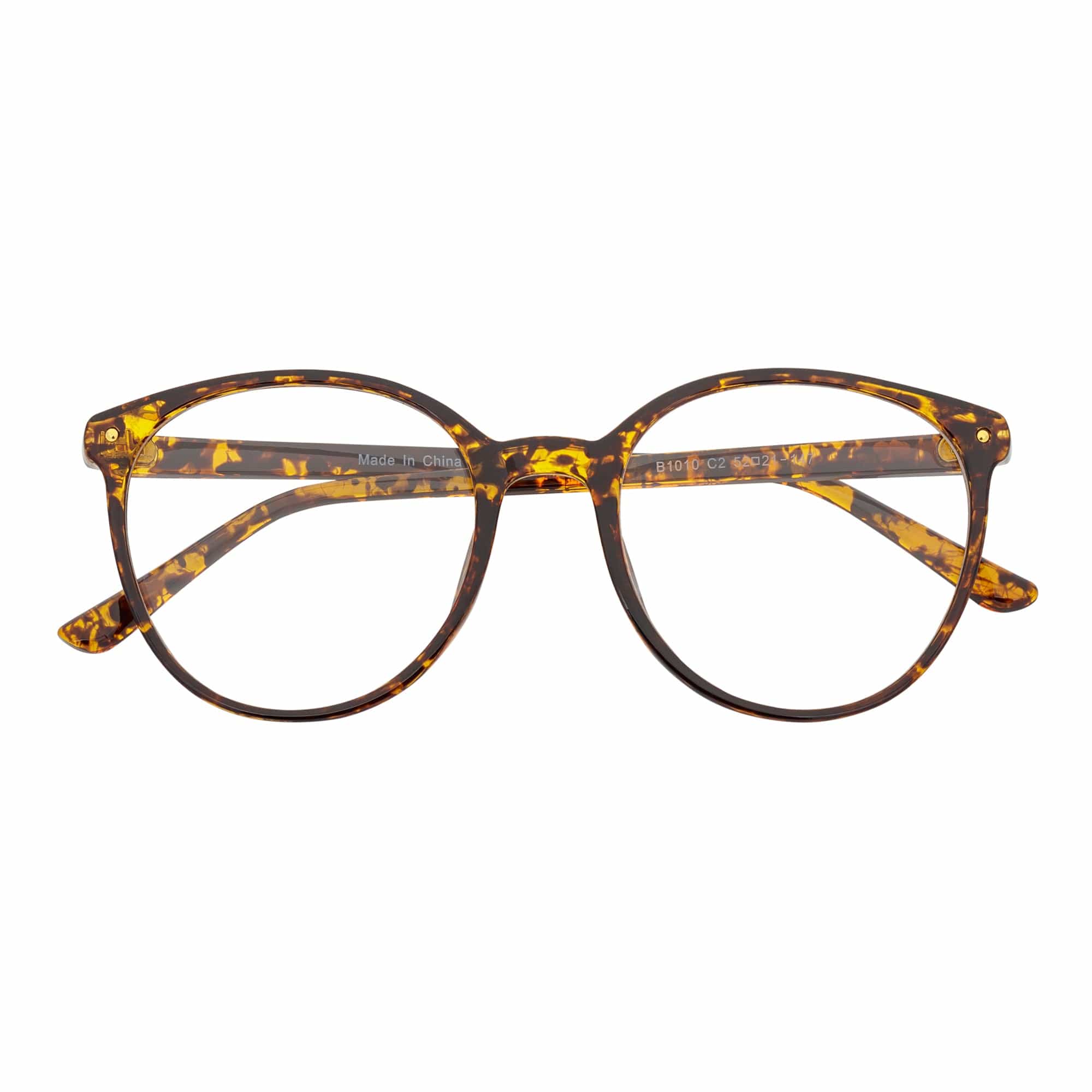 ARBUS - Round Horn Rimmed Blue Light Glasses Tortoise Shell Clear Lens - MorspecsM1111 - 2