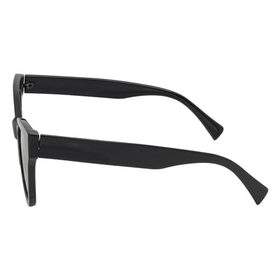 AUDREY - Womens Oversize High Fashion Cat Eye Sunglasses Black Brown Lens