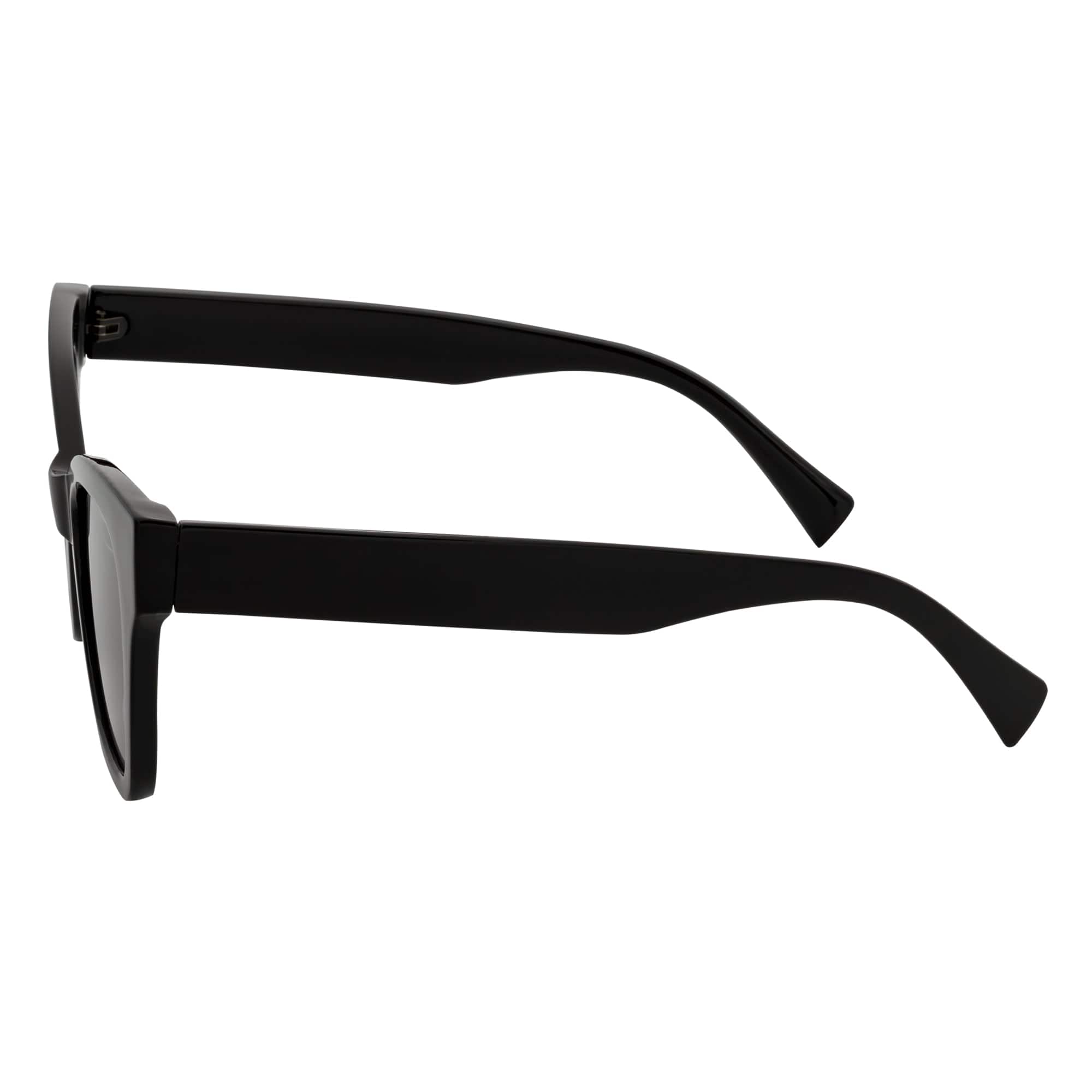 AUDREY - Womens Oversize Mid Century Modern Cat Eye Sunglasses Black Smoke