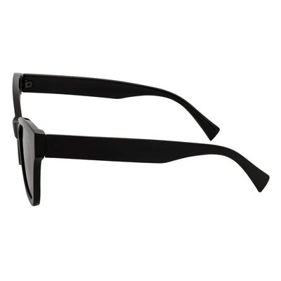 AUDREY - Womens Oversize Mid Century Modern Cat Eye Sunglasses Black Smoke