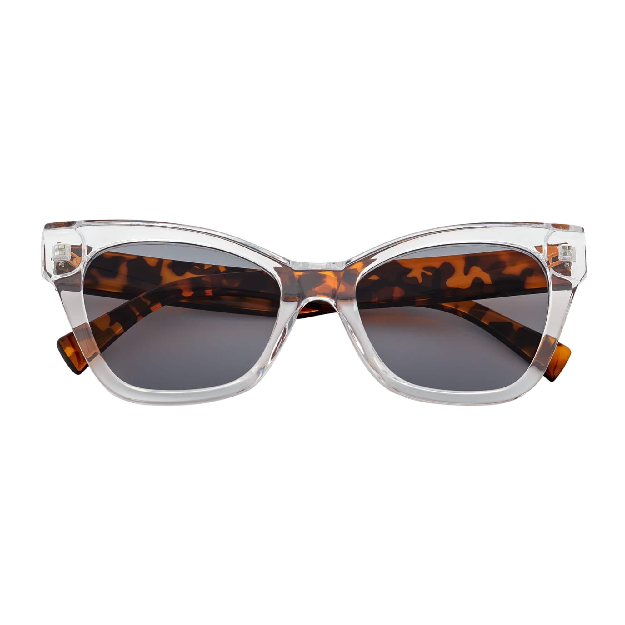 AUDREY - Womens Oversize Mid Century Modern Cat Eye Sunglasses Clear Tortoise - MorspecsM1100 - 5