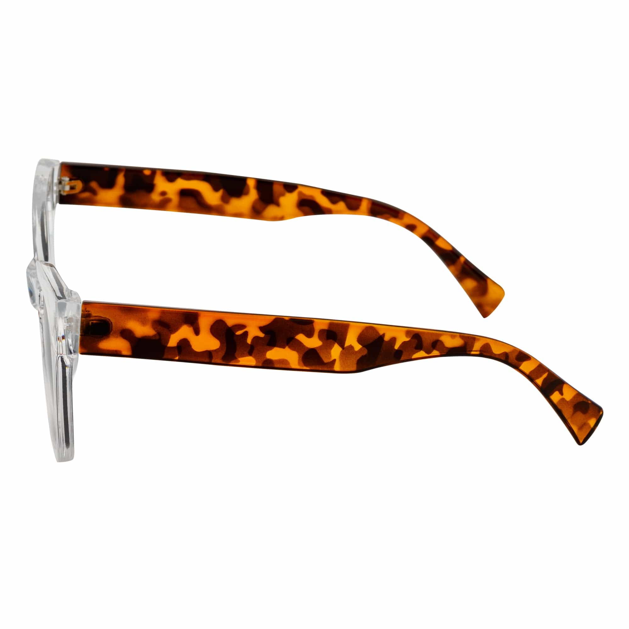 AUDREY - Womens Oversize Mid Century Modern Cat Eye Sunglasses Clear Tortoise