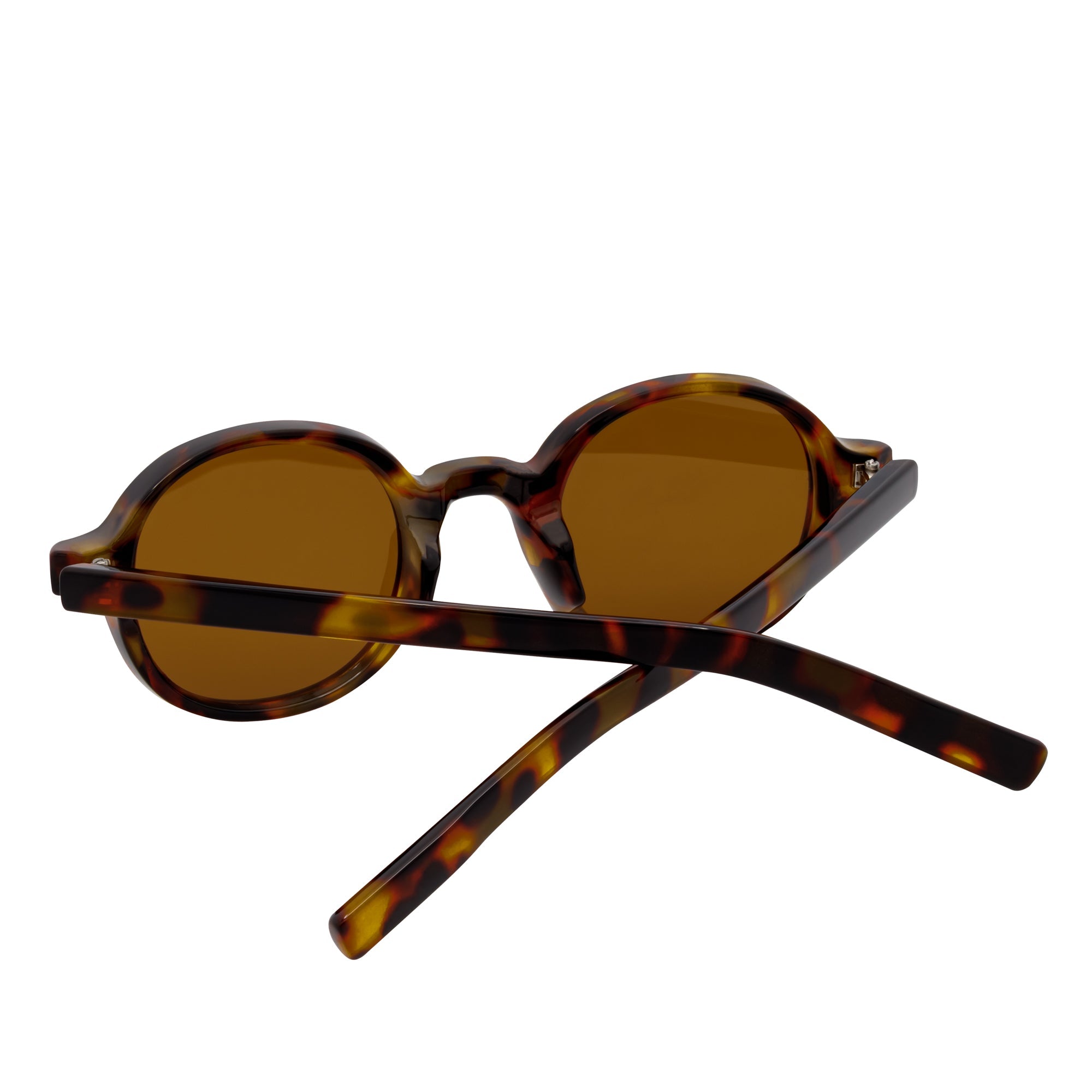 BARON - Small Round Sunglasses Tortoise Brown