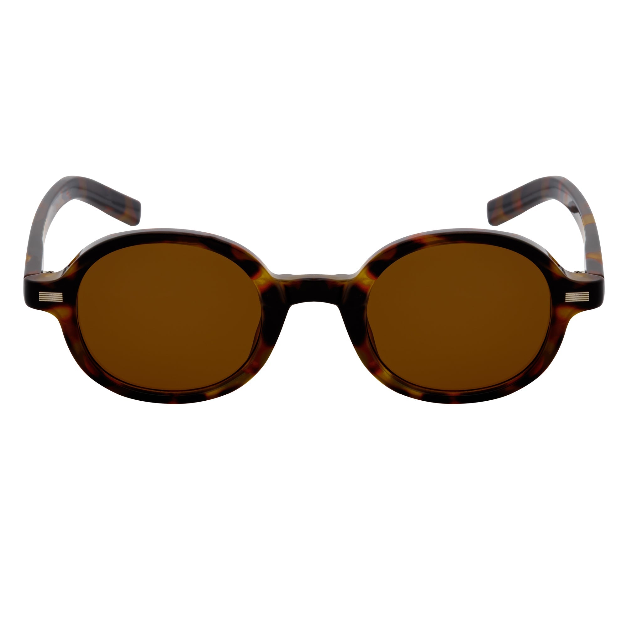 BARON - Small Round Sunglasses Tortoise Brown