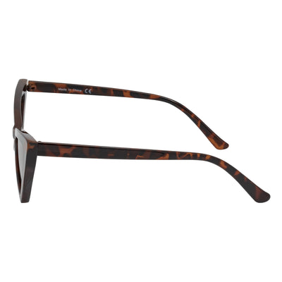 BOWTIE - Triangle Pointed 1990s Small Cat Eye Sunglasses Tortoise Brown Lens