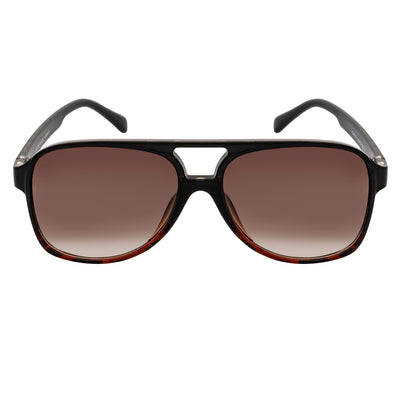 BRASCO - Classic Teardrop Aviator Black - Tortoise Sunglasses Amber Fade