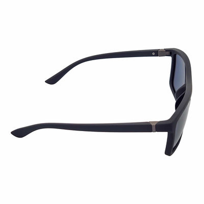 BRISTOL - Polarized Modern Rectangle Sunglasses Soft Matte Black Dark Smoke Tint