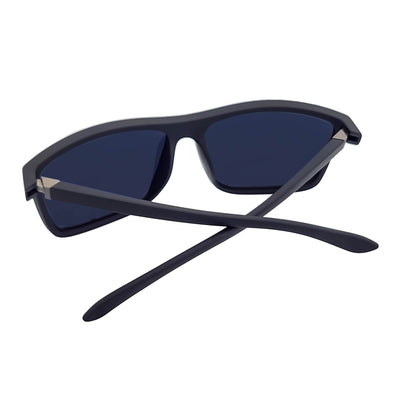 BRISTOL - Polarized Modern Rectangle Sunglasses Soft Matte Black Dark Smoke Tint