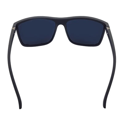 BRISTOL - Polarized Modern Rectangle Sunglasses Soft Matte Black Dark Smoke Tint