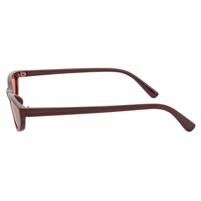 BURMESE - Retro Small 1990s Hexagonal Cat Eye Red Sunglasses Red Lens