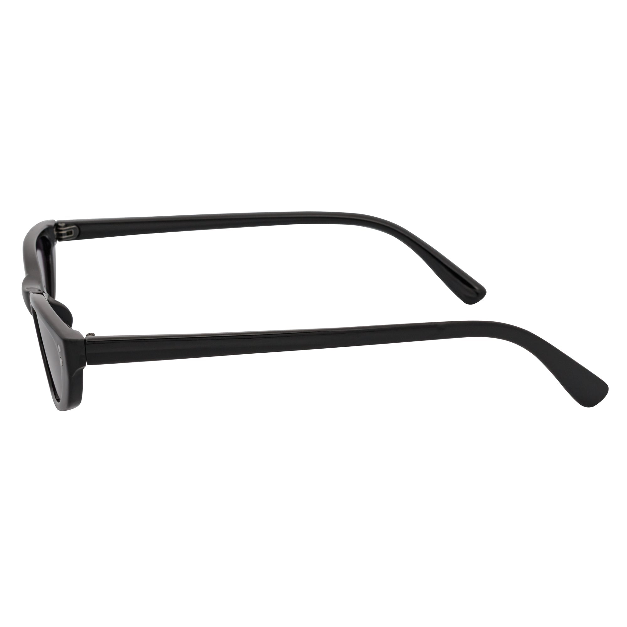 BURMESE - Retro Small Hexagonal Cat Eye Black Sunglasses Lavender Lens