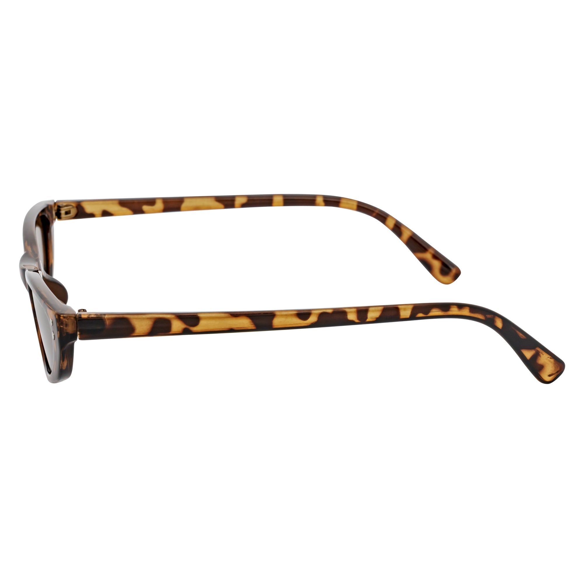 BURMESE - Retro Small Hexagonal Cat Eye Tortoise Sunglasses Brown Lens