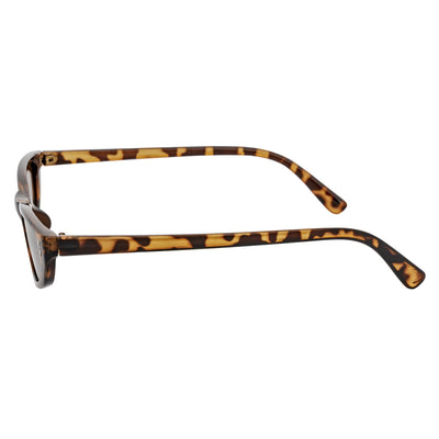 BURMESE - Retro Small Hexagonal Cat Eye Tortoise Sunglasses Brown Lens