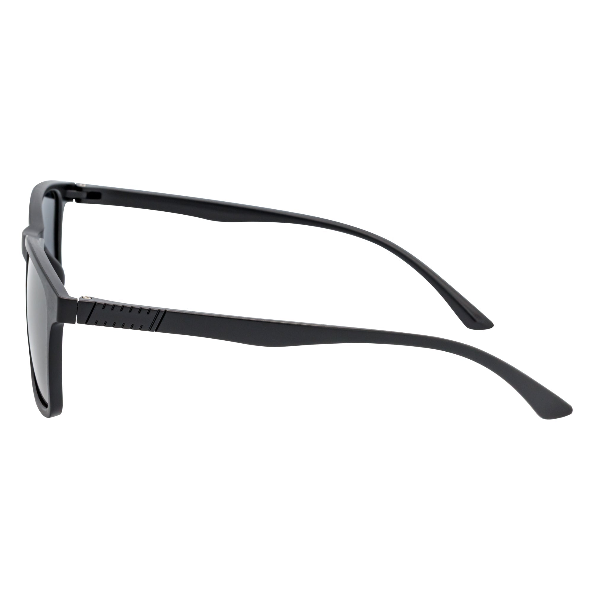 COMMUTER - Modern Polarized Horn Rimmed Matte Black Sunglasses Smoke