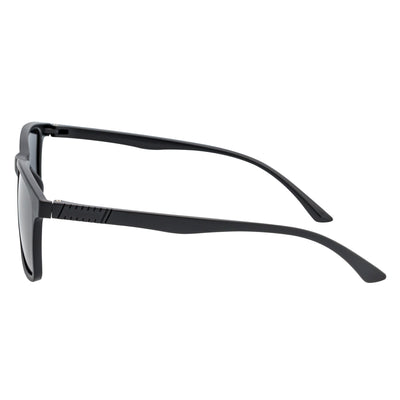 COMMUTER - Modern Polarized Horn Rimmed Matte Black Sunglasses Smoke