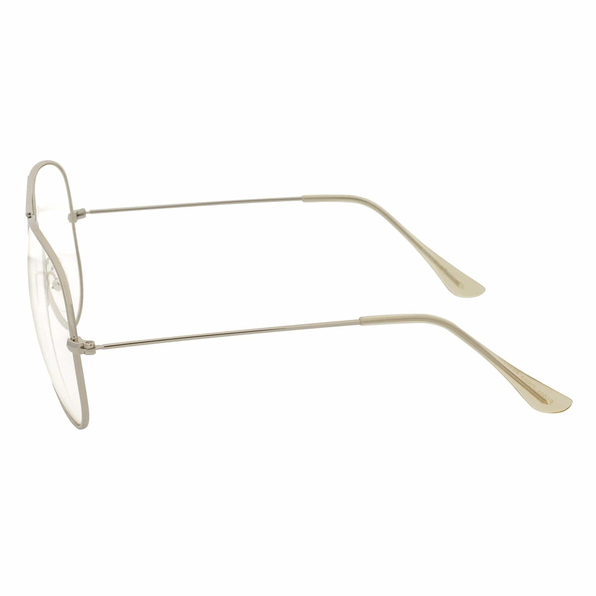 COOPER - Large Metal Aviator Blue Light Glasses Silver Clear Lens Glasses 54mm