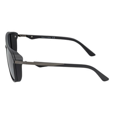 COVERT - Polarized Square Side Cover Matte Black Sunglasses Smoke Lens