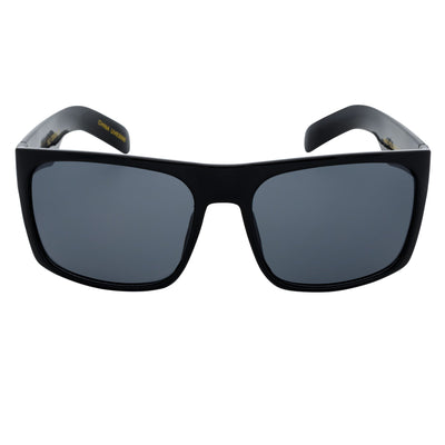 CRUZ - Large Flat Top Square Sunglasses Black Smoke