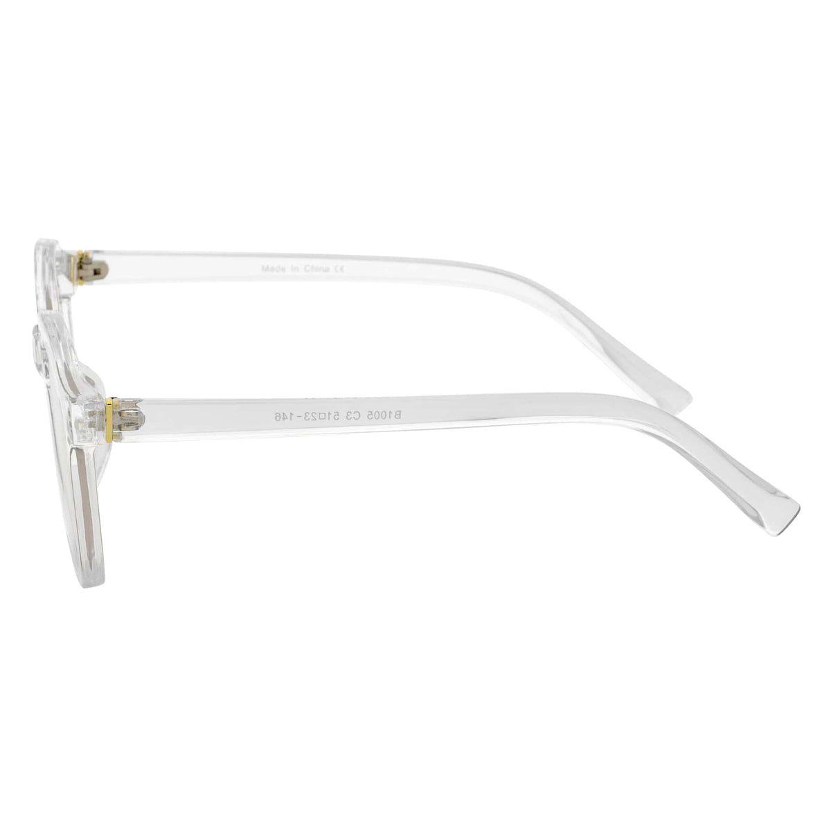 DARIO - Classic Round Horn Rimmed Blue Light Glasses Clear Frame Clear Lens