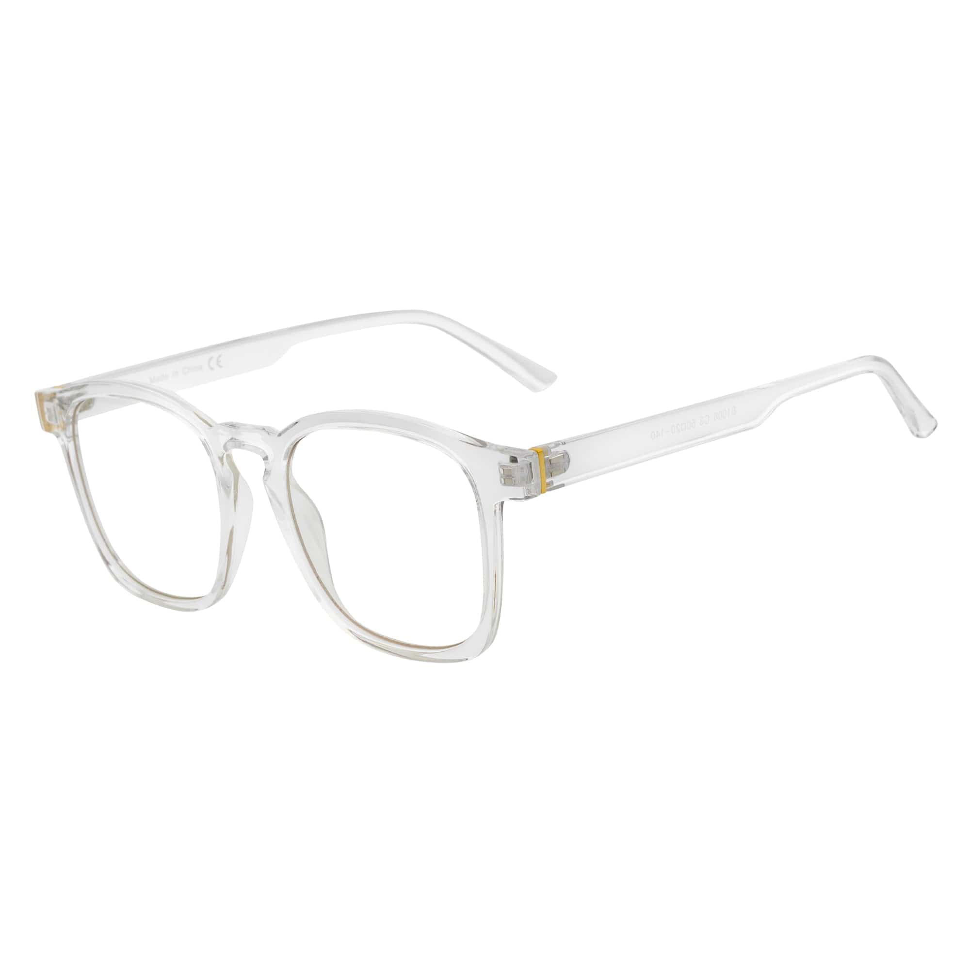 DENMARK - Square Horn Rimmed Blue Light Glasses Clear Clear Lens