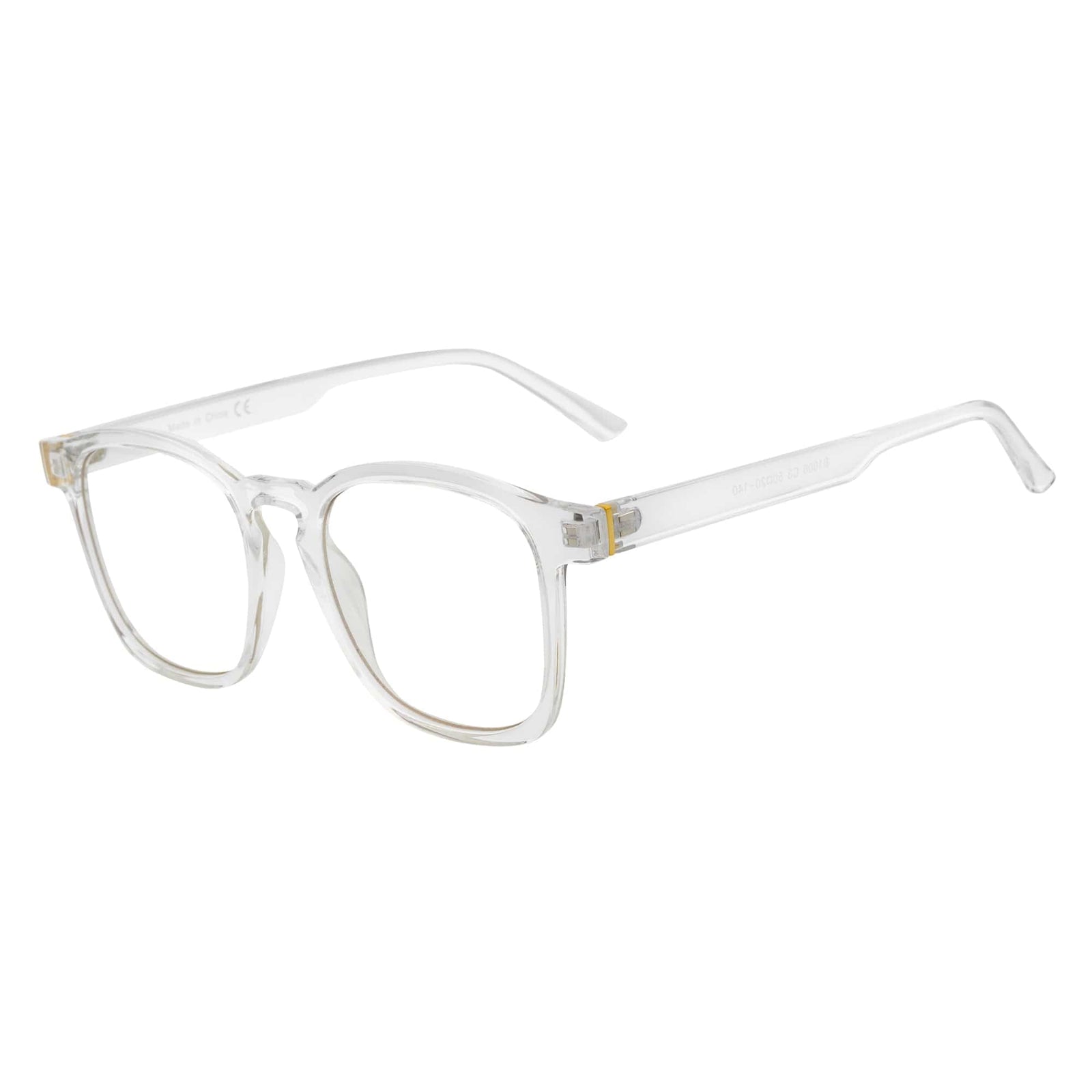 DENMARK - Square Horn Rimmed Blue Light Glasses Clear Clear Lens