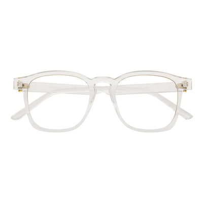 DENMARK - Square Horn Rimmed Blue Light Glasses Clear Clear Lens