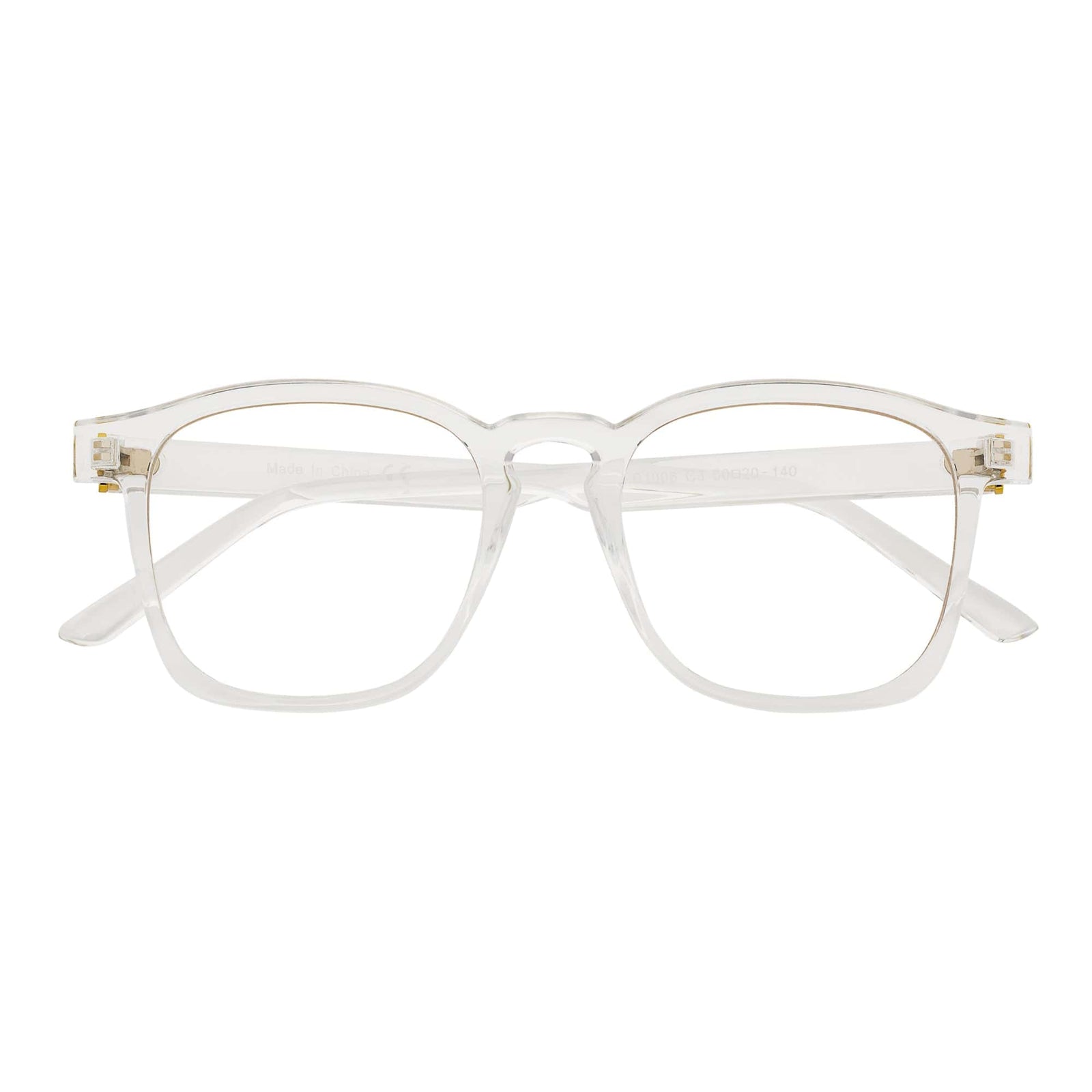 DENMARK - Square Horn Rimmed Blue Light Glasses Clear Clear Lens