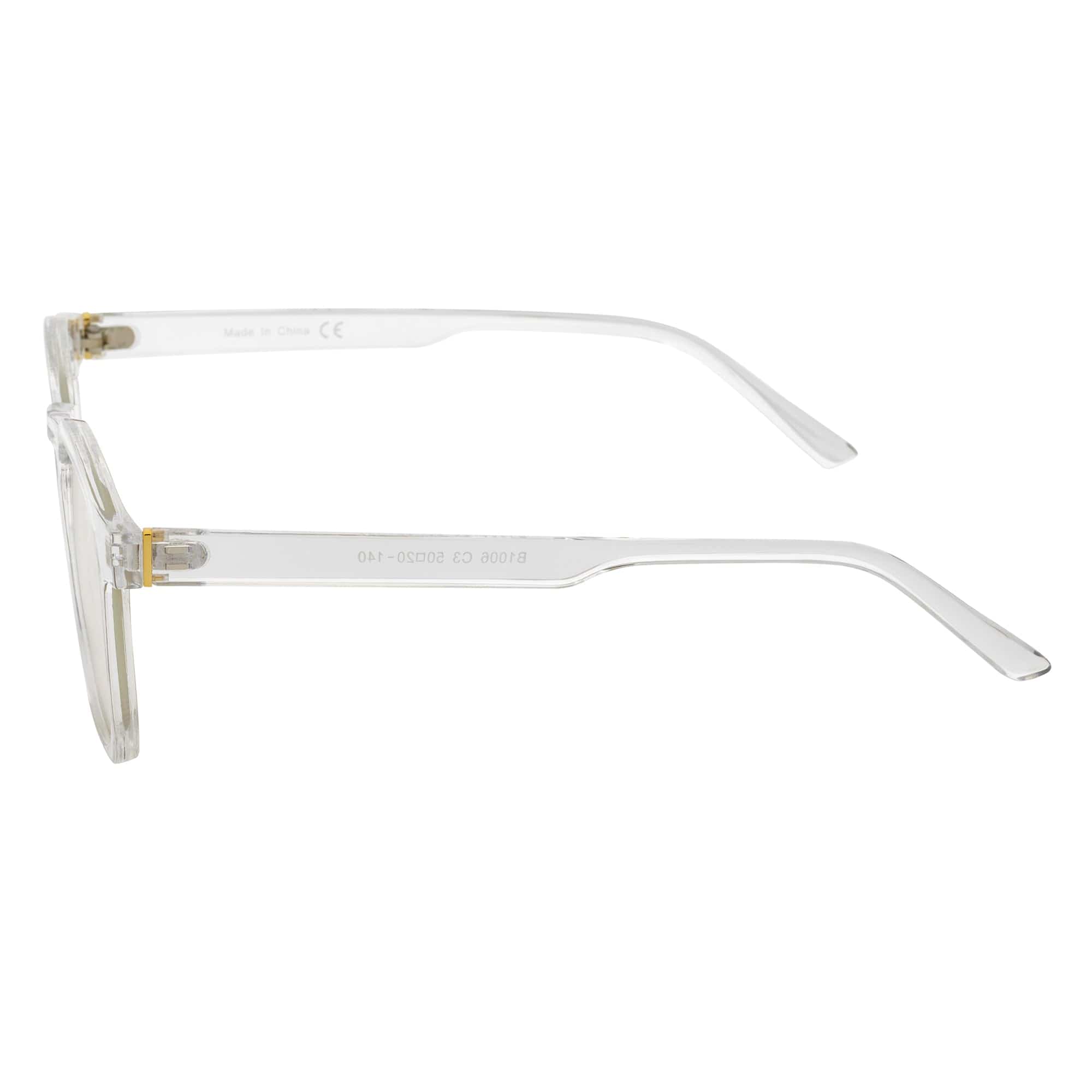 DENMARK - Square Horn Rimmed Blue Light Glasses Clear Clear Lens