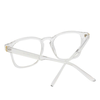 DENMARK - Square Horn Rimmed Blue Light Glasses Clear Clear Lens