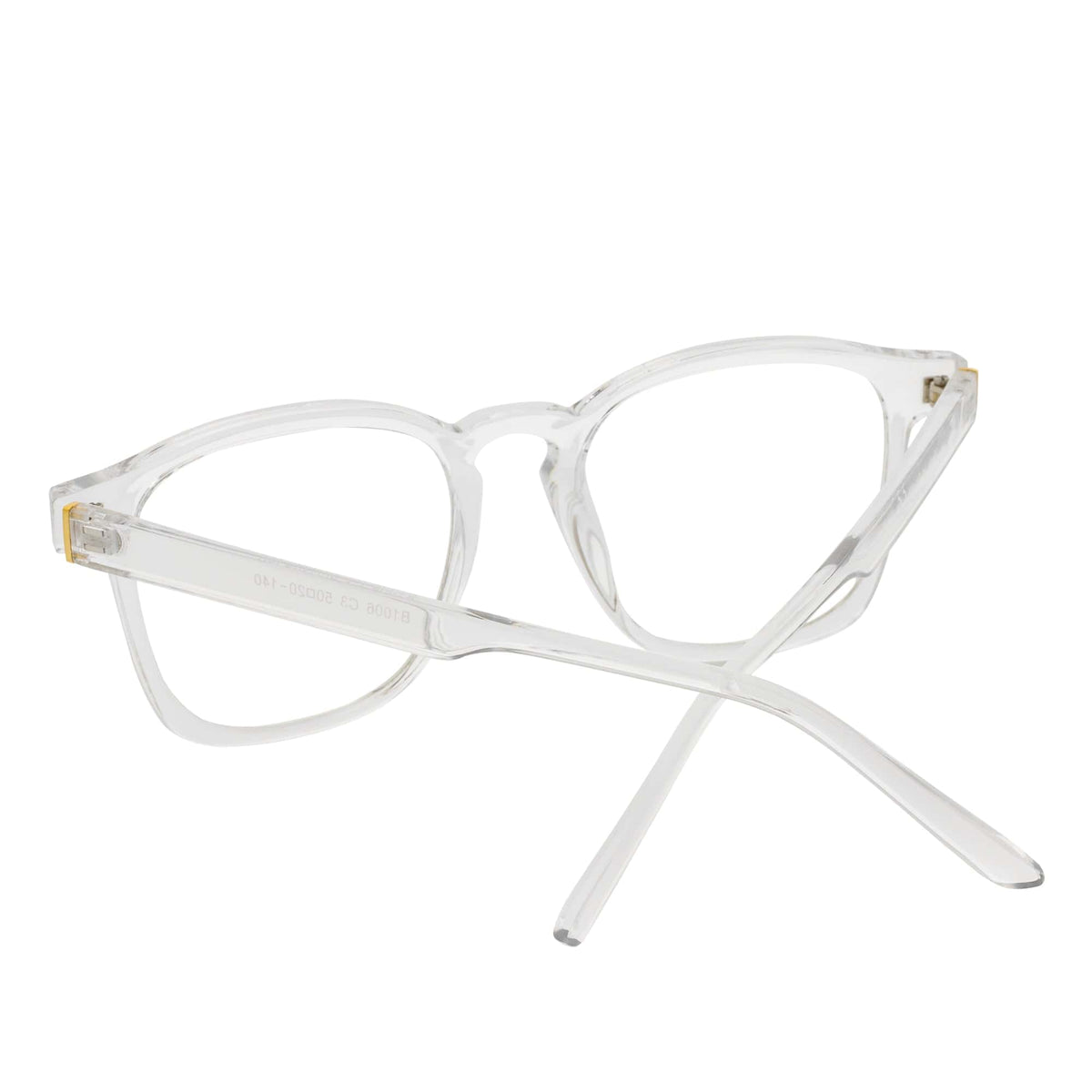 DENMARK - Square Horn Rimmed Blue Light Glasses Clear Clear Lens