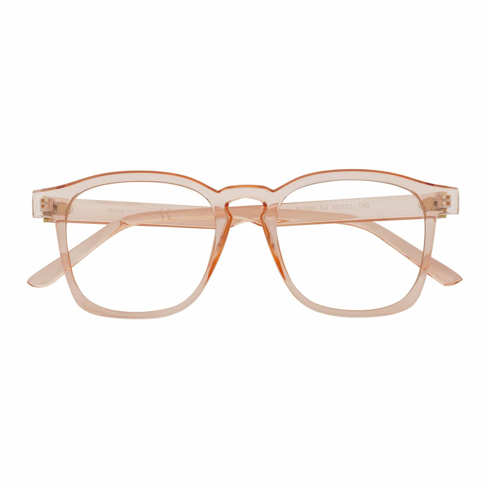 DENMARK - Square Horn Rimmed Blue Light Glasses Clear Pink Clear Lens