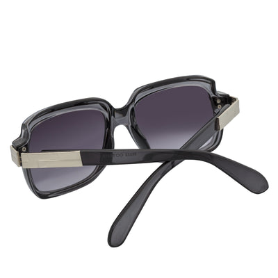 EMCEE - Retro Classic Square Sunglasses Clear Gray Lavender Fade