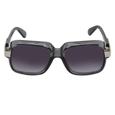 EMCEE - Retro Classic Square Sunglasses Clear Gray Lavender Fade