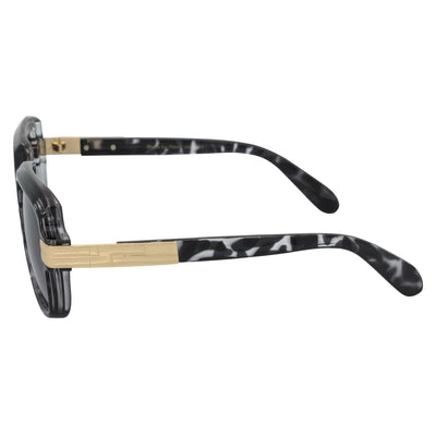 EMCEE - Retro Classic Square Sunglasses White Tortoise Lavender Fade