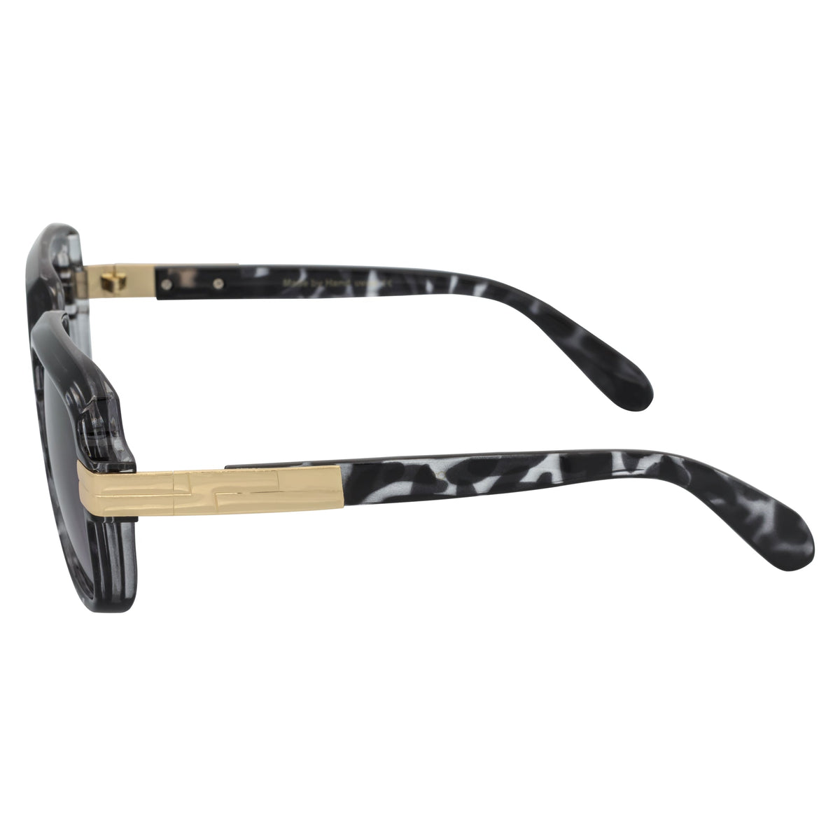 EMCEE - Retro Classic Square Sunglasses White Tortoise Lavender Fade