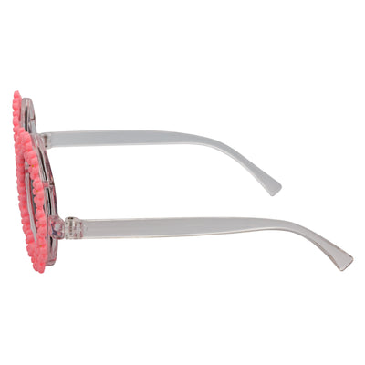FLOWER LEI - Kids Small Round Flower Sunglasses Pink Lavender