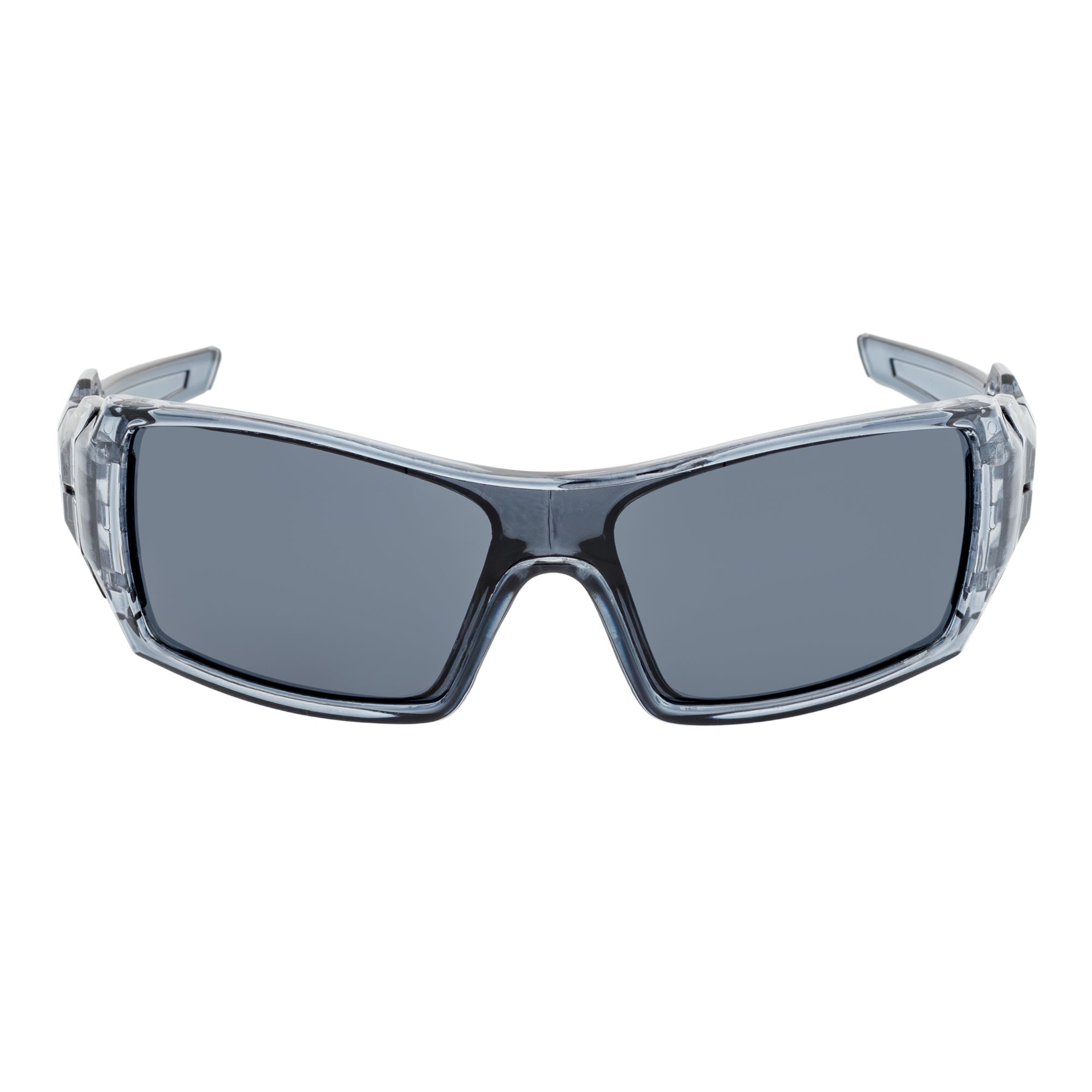 FUEL - Modern Sports Wraparound Single Lens Sunglasses Clear Gray Smoke Lens
