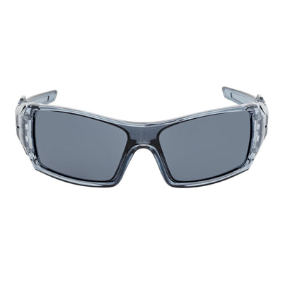 FUEL - Modern Sports Wraparound Single Lens Sunglasses Clear Gray Smoke Lens