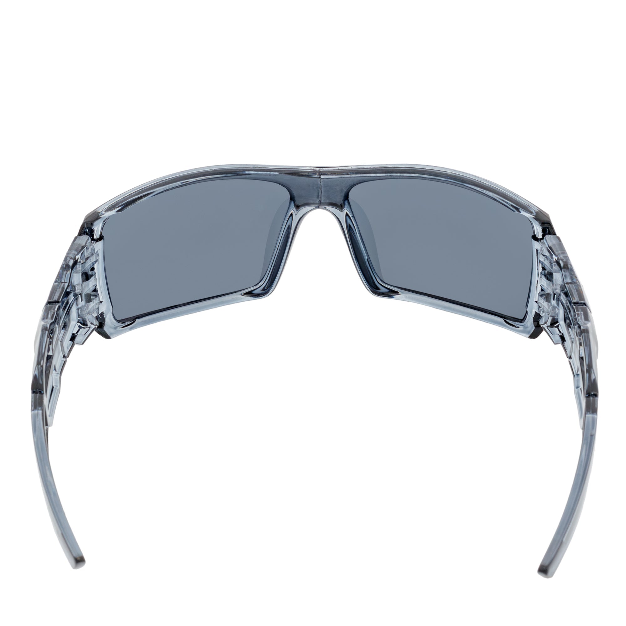 FUEL - Modern Sports Wraparound Single Lens Sunglasses Clear Gray Smoke Lens