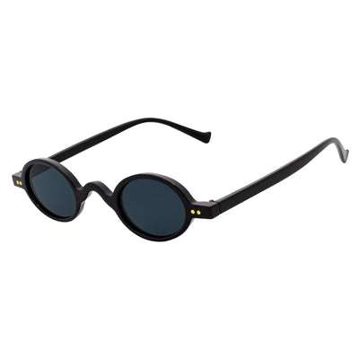GIDEON - Small Round Sunglasses Black Smoke
