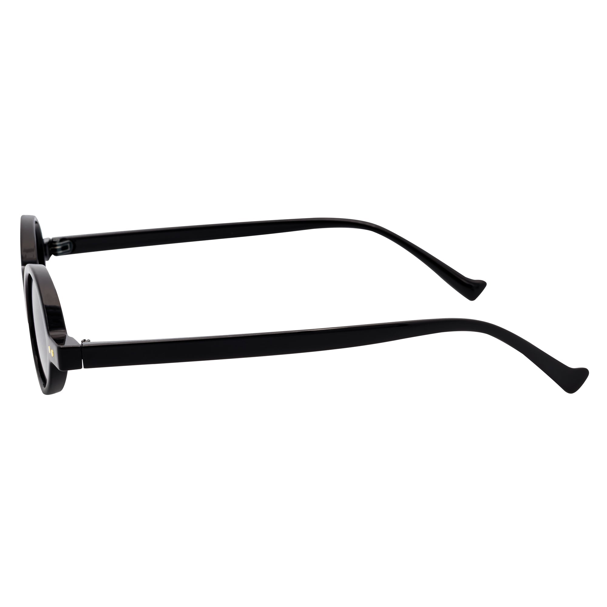 GIDEON - Small Round Sunglasses Black Smoke