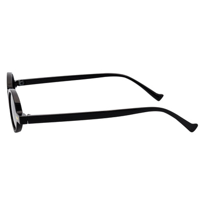 GIDEON - Small Round Sunglasses Black Smoke