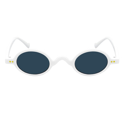 GIDEON - Small Round Sunglasses White Smoke