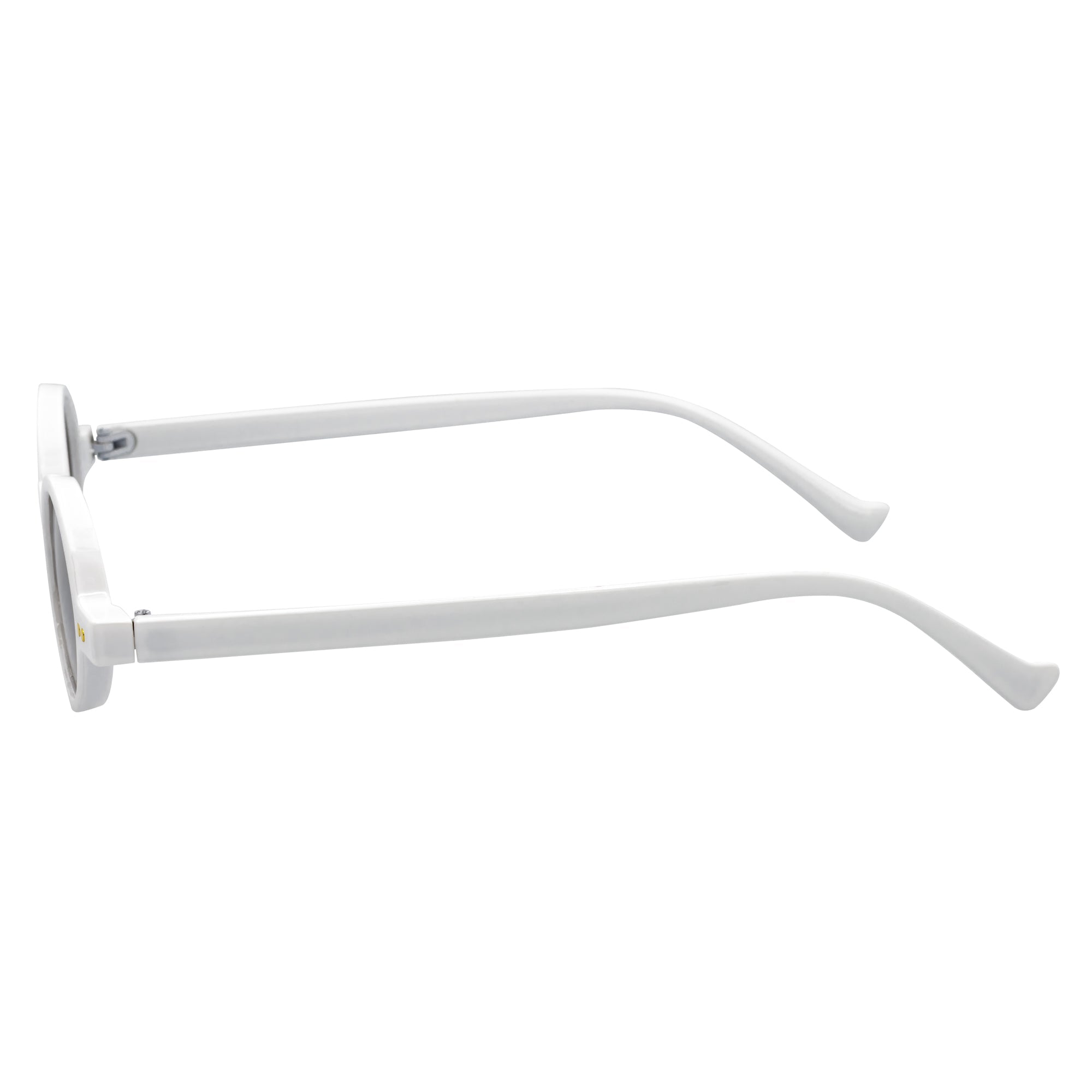GIDEON - Small Round Sunglasses White Smoke