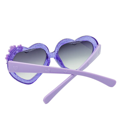 GLITTER HEART - Kids Glitter Heart Shaped Sunglasses Purple Lavender