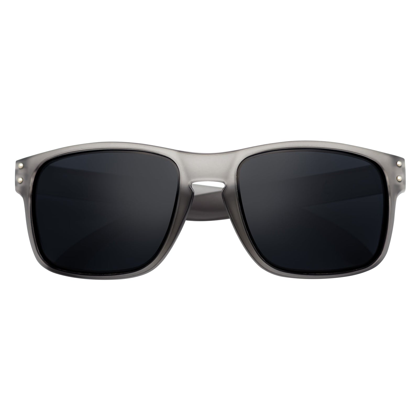 HALLBROOK - Polarized Modern Sports Horn Sunglasses Frost Gray Smoke Tint