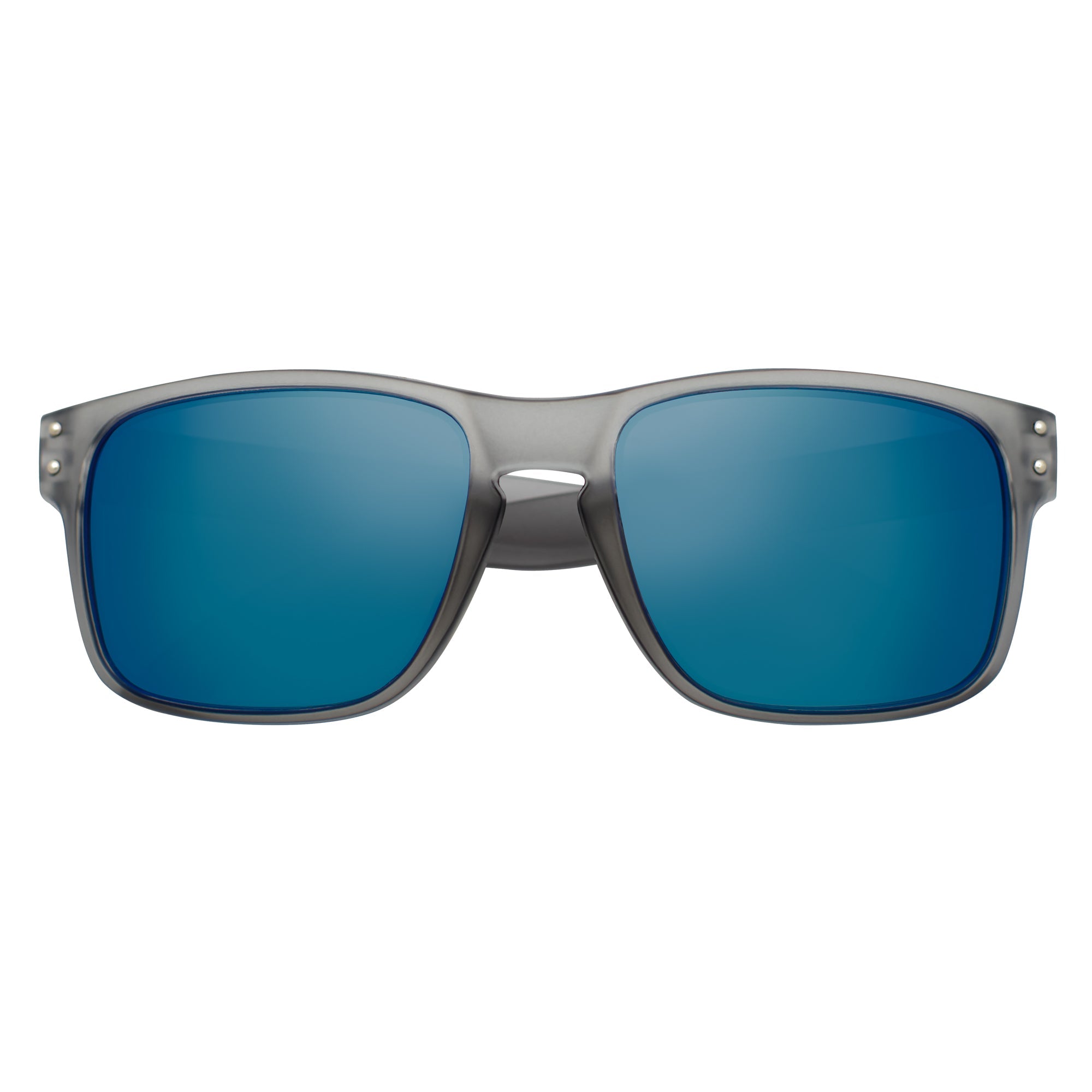 HALLBROOK - Polarized Modern Sports Sunglasses Frost Gray Blue Mirror