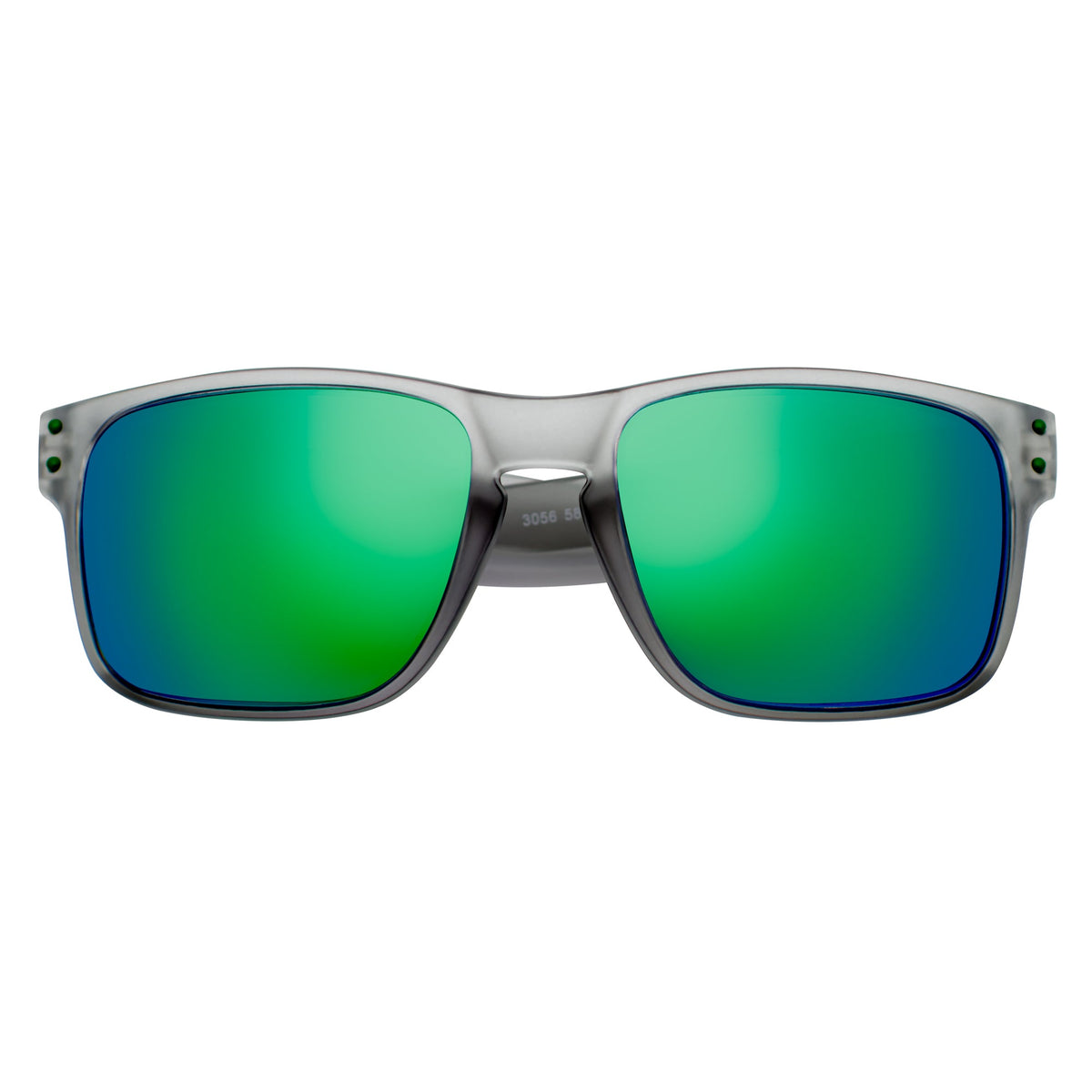 HALLBROOK - Polarized Modern Sports Sunglasses Frost Gray Green Mirror