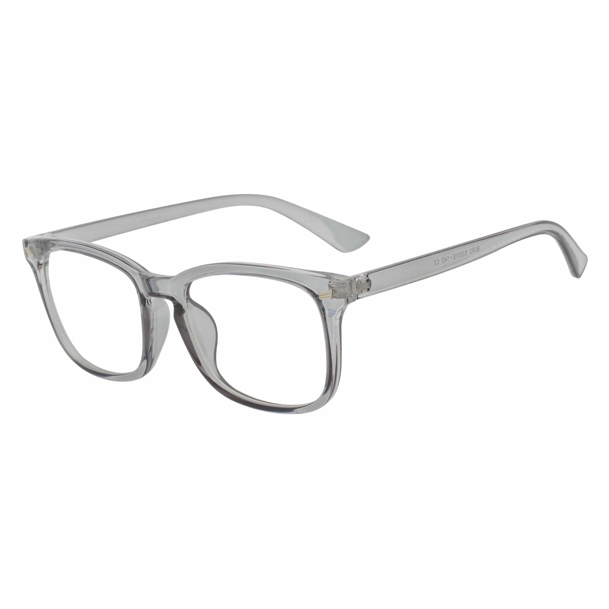 HARPER - Classic Horn Rimmed Blue Light Glasses Clear Gray Clear Lens